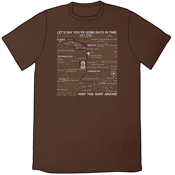 Time Traveler Essentials Shirt Shirts Ryan North Unisex Small Brown