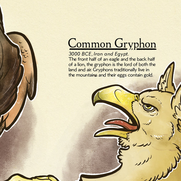 An Incomplete Guide to Gryphons Print Art Kory Bing