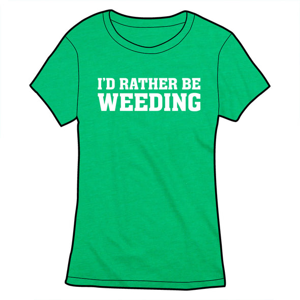I'd Rather Be Weeding Shirt Shirts Library Comic Ladies Small