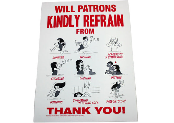 Pool Safety Print Art John Allison