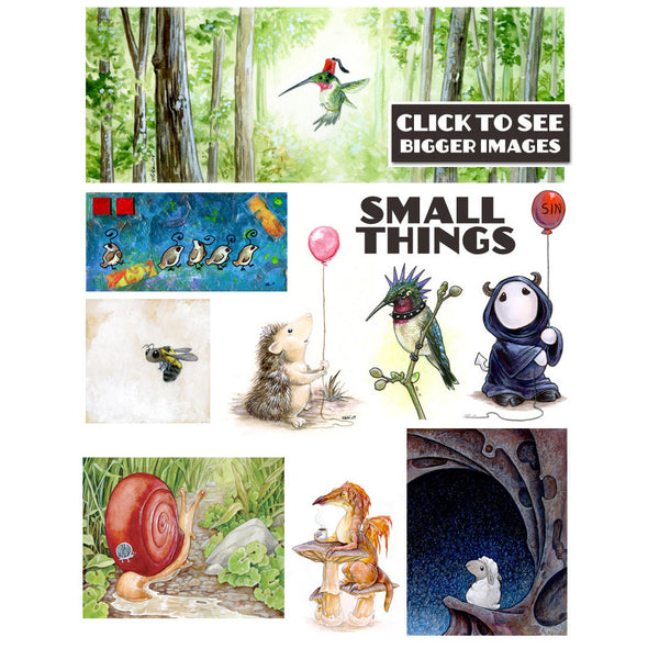 Small Things Prints Art Red Wombat