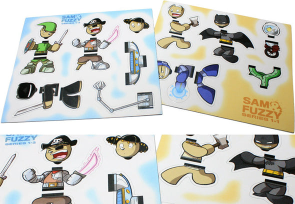 Sam and Fuzzy Mashup Magnets Magnets Sam Logan
