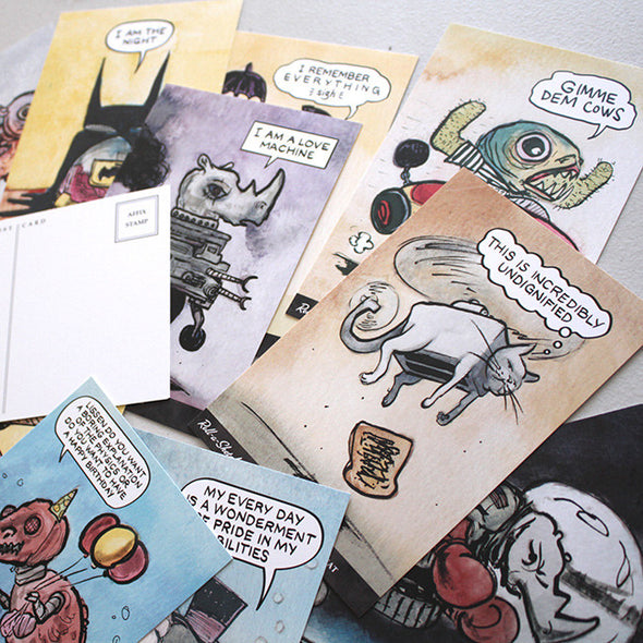 Roll-a-Sketch Postcards (Set of 12) Cards Wondermark