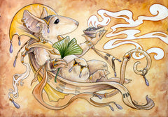 Cool Rodents Prints Art Red Wombat Air Mouse - 12x18 ($16)