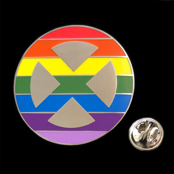 Mutant Pride Enamel Pin Pins and Patches R Stevens